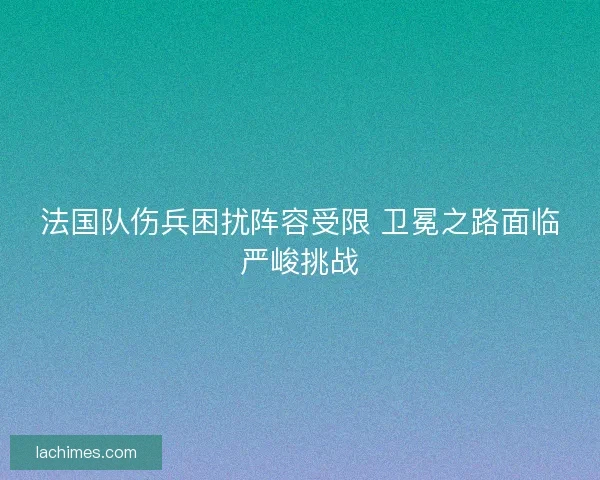 法国队伤兵困扰阵容受限 卫冕之路面临严峻挑战